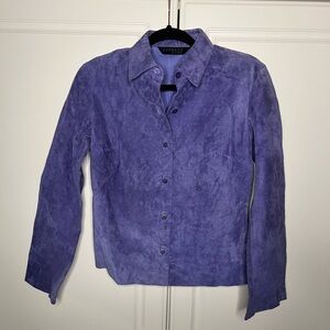Y2K vintage Express Suede Lavender Button Up Shirt